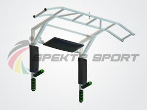 Купить Турник-брусья-пресс Прометей цельносварной с доп. хватами цв. белый в Электроугли 